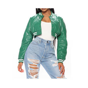 Veste d'université de base-ball pour femmes, marque de mode, surdimensionnée, vente en gros - Product Image 1