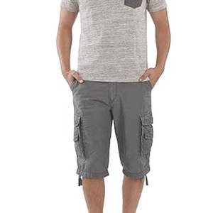 High Quality Best Selling Men's <b>Elastic</b> <b>Waist</b> 100% Cotton <b>Cargo</b> <b>Shorts</b> Breathable Quick Dry Training Wear Casual Use - Product Image 3