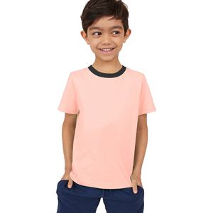 Camisetas de Cuello Redondo al por Mayor de Alta Calidad para Niños, Camiseta Lisa 100% Algodón con Logotipo Personalizado, Camiseta para Niños - Product Image 1