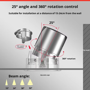Spot encastré LED de plafond de bonne qualité 7W 10W Smart CCT COB réglable sans cadre anti-éblouissement Tuya SAA - Product Image 3