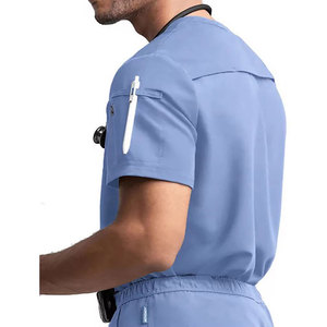 ชุดเครื่องแบบโรงพยาบาลของผู้ชายชุดเครื่องแบบพยาบาลชุดยูนิฟอร์มทางการแพทย์ระบายอากาศได้ - Product Image 3