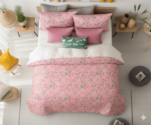 Ensemble de literie 3 pièces de luxe en microfibre tissée imprimée, taille Queen, toutes saisons, 100TC, durable, résistant à l'eau, grade 3, nouveau design moderne - Product Image 1