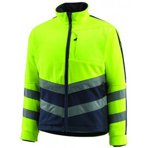 Veste de travail d'hiver pour homme de haute qualité, en toile haute visibilité, avec col à capuche, vêtements de travail réfléchissants, vente en gros - Product Image 2