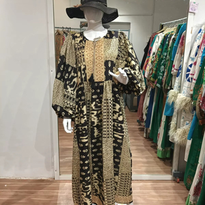 Nouvelle robe longue musulmane brodée à manches longues 2025, robe maxi à paillettes et perles, robe musulmane Dubai Abaya pour femmes - Product Image 1