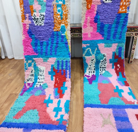 Tapis berbère Tribal coloré et personnalisé en laine véritable, style marocain