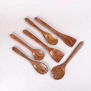 Ustensiles de cuisine en bois écologiques Spatule et cuillère de service alimentaire Outils de cuisine en bois - Product Image 1