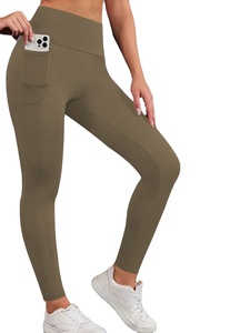 Leggings de sport push-up sans couture pour femmes taille haute solide Spandex/Nylon respirant extensible dans les quatre sens longueur cheville Gym Fitness - Product Image 2