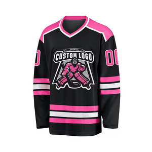 Nouveau Design 100% Polyester Tissu OEM Service Sublimation Hockey Sur Glace Porter Maillots De Hockey Personnalisés - Product Image 3