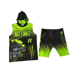 Elegante 7v7 Fútbol Sin mangas Sudadera con capucha Transpirable Equipo Uniformes Conjunto Impreso Technics - Product Image 2