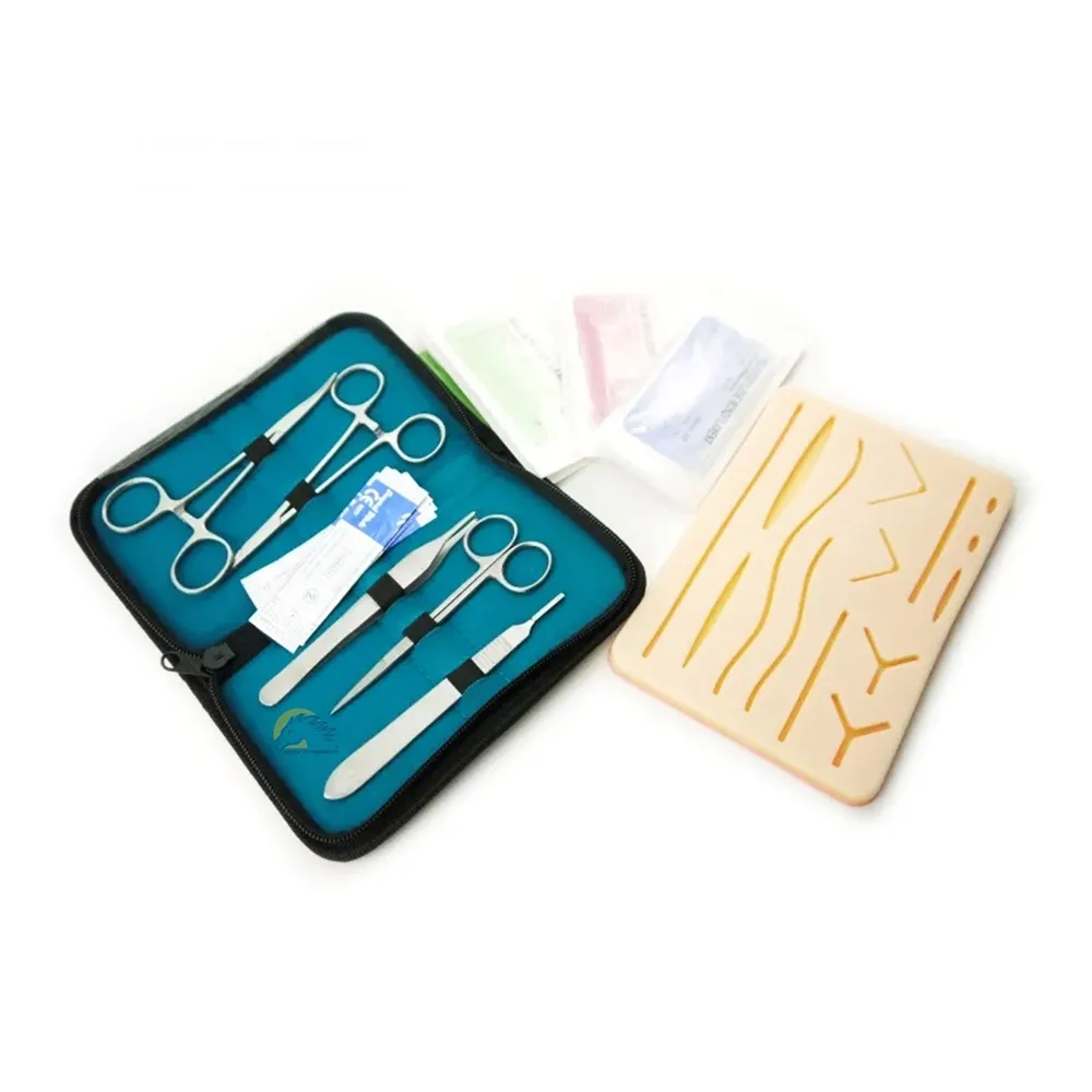 Suture training kit for medical college students Simulation skin suture training model tool 5-piece wound suture practice kit