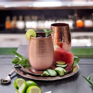 Vendeur chaud 100% tasses et gobelets en cuivre pur 16 oz miroir argent Design moderne écologique avec marque personnalisée - Product Image 3
