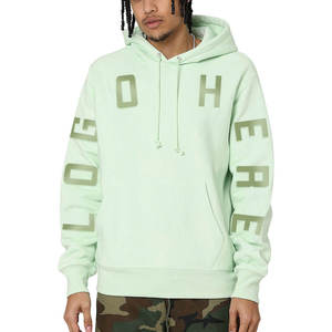 Custom Embroidered & Plain Dyed Company Logo Cotton <b>Fleece</b> <b>Oversized</b> Pullover <b>Hoodie</b> for Staff Uniform Orders - Product Image 1