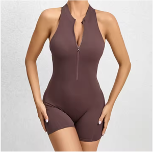 Catsuit de gimnasio personalizado para mujer al por mayor, monos de Fitness calados en la espalda, monos de entrenamiento, de una pieza Catsuit, Mono de Yoga - Product Image 6