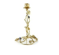 Porte-bougie singe palmier doré de luxe en métal, décoration de table pour la maison, thème jungle tropicale, écologique, ornement de Noël