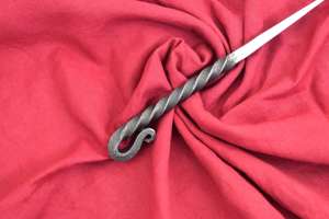 Recogedor de comida vikingo Medieval de acero inoxidable forjado a mano para fiestas infantiles y regalos Herramienta de joyería forjada única - Product Image 4