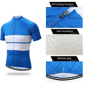 Ensemble de maillots de cyclisme à séchage rapide pour hommes cuissard à bretelles en polyester et chemise d'équipe Offre Spéciale grande taille vente en gros de vêtements de cyclisme à manches courtes - Product Image 3