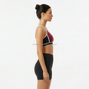Conjunto de Yoga de Cintura Alta Personalizado con Etiqueta Privada, Talla Grande, Sujetador Deportivo y Pantalones Cortos para Mujer, Ropa Deportiva de Gimnasio, Secado Rápido - Product Image 2