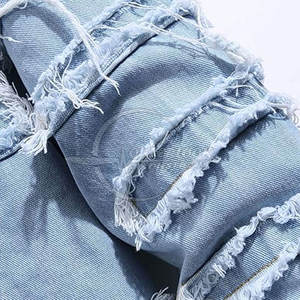 Veste en jean d'hiver en coton bleu pour hommes grande taille sur mesure veste en jean longue et extensible pour hommes - Product Image 6