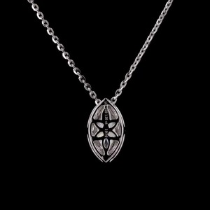 Chic 1,2 Ct Marquesa Lab Grown Diamond Collar 14K Oro blanco Colgante ligero Joyería ética fina para la elegancia diaria - Product Image 6