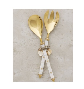 Cubiertos con mango de calidad superior Cubiertos de comedor Juego de cubiertos de latón y metal con acabado ecológico para uso doméstico - Product Image 2