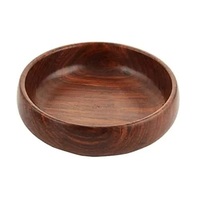 Ronde houten salade schaal, milieuvriendelijk, duurzaam, luxe, elegant, voor thuis & restaurant gebruik, op maat gemaakt, groothandel