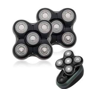 Lot de 2 têtes de rasoir électriques de rechange compatibles avec les rasoirs rotatifs à cinq lames pour le rasage du visage et du corps - Product Image 1