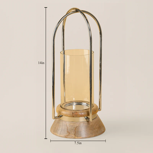 Porte-bougie en bois à étiquetage privé pour la décoration intérieure moderne, alliant design simple et beauté du bois naturel - Product Image 2