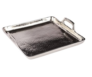 Bandeja de aluminio para desayuno de uso múltiple con diseño de tendencia superventas, bandeja de servicio Rectangular de bajo precio con decoración de madera - Product Image 5