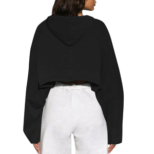 <b>Top</b> Quality Stylish Women's Crop <b>Top</b> Hoodies Wholesale New Design Solid Color Women Cropped Hoodies In Low MOQ - Product Image 2