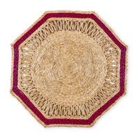 Set de table octogonal en jonc de mer naturel écologique de haute qualité, tissé à la main, style européen, taille personnalisée, pour la maison, l'hôtel, la cuisine