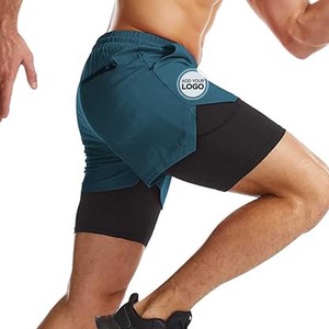 2 in 1 <b>Running</b> <b>Shorts</b> Quick Dry Athletic <b>Shorts</b> <b>with</b> Compression <b>Liner</b> Elastic Waist Drawstring Beach Board <b>Shorts</b> <b>with</b> Pockets - Product Image 4