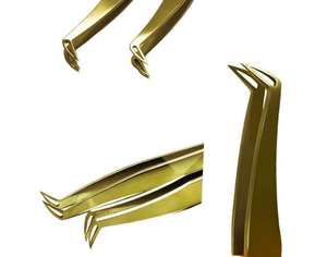 Pinzas de extensión de pestañas con agarre de fibra en pinzas de pestañas de acero inoxidable de color personalizado - Product Image 1