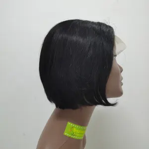 Letsfly Бесплатная доставка Прямые Натуральные T-образные кружевные африканские парики бразильские человеческие волосы без повреждений боб парики для волос