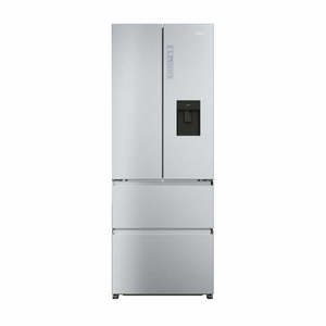 Refrigerador Combinado Haier HFR5719EWMG 190 de Acero Inoxidable Plateado, Eléctrico, Sin Escarcha, Portátil para Uso en Hoteles, Opciones para EE. UU. y Reino Unido - Product Image 1