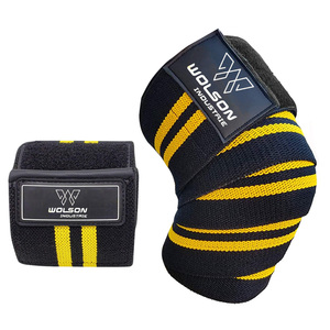 Haute Élastique Personnalisé Long Fitness Genou Wraps Réglable Gym Élasticité Respirant Compression pour L'haltérophilie Pour unisexe. - Product Image 3