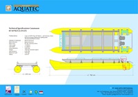 Bateau catamaran AQT HDPE inamovible CT637623 avec une capacité de 10 à 15 personnes - Garantie 1 an