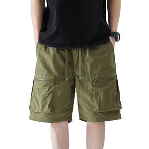 2026 Trending Custom OEM Nylon <b>Shorts</b> Memory Nylon Logo <b>With</b> <b>Zips</b> At Front And Back Side <b>Pockets</b> Nylon <b>Shorts</b> <b>Men</b> - Product Image 3