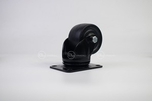 Roulettes en PP noir de 75mm Roulette à plaque industrielle de 3 pouces répondant aux normes américaines Produit du fabricant - Product Image 4