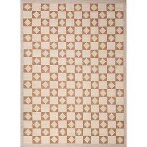Alhambra Ivory - Alfombras de lana de tejido plano, geométricas, hechas a mano, con diseño de diamante, rectangulares, de yute, para uso doméstico como alfombra de cabecera - Modelo ADWL-13240 - Product Image 1