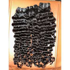 Extensions de cheveux Remy humains naturels de haute qualité Kinky Curly Trame Hair Bundle Prix de gros brut vierge du fabricant indien - Product Image 2