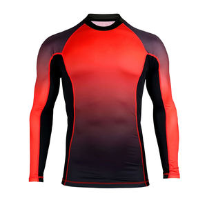 Vente chaude Logo Personnalisé BJJ MMA Hommes Rash Guard Manches Longues Compression Gym Chemises - Product Image 1