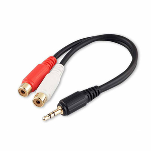 Cable de Audio y Vídeo de 20cm, Conector de 3,5mm a RCA hembra, Cable Hembra de 2*3,5mm - Product Image 4