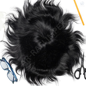 Venta al por mayor 100% brasileño Remy recto indio pelo tupé Mirage encaje frontal postizo de buena densidad para los hombres - Product Image 3