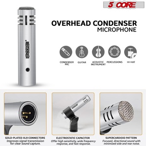 5Core Drum Mic Kit 7 Pcs Kick Bass Tom Snare Dynamic <b>Microphone</b> Instrument Mics Set - Product Image 5