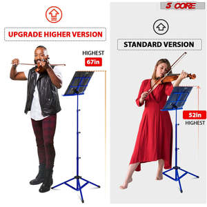5 Core Music <b>Stand</b> Adjustable <b>Desktop</b> Book <b>Stands</b> Portable Sheet Holder All Metal Foldable Bookstand - Product Image 2