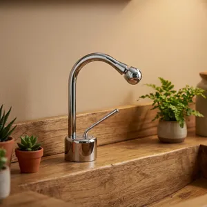 Robinet de bidet Gessi Goccia en chrome poli, robinet mélangeur design en chrome, design sculptural en forme de goutte d'eau, salles de bain modernes - Product Image 4