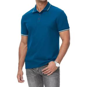 Nouveau Polo à Manches Courtes pour Homme, T-Shirt Oversize Contrasté pour Homme, T-Shirt Respirant, Léger, Streetwear, Hauts de Sport - Product Image 1