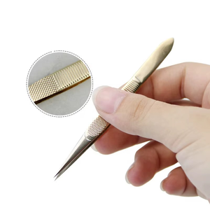 Pinzas para Cejas de Acero Inoxidable con Punta Inclinada Plateada, 3 Piezas, Recubrimiento Dorado, Marca Privada OEM, 2025 - Product Image 2