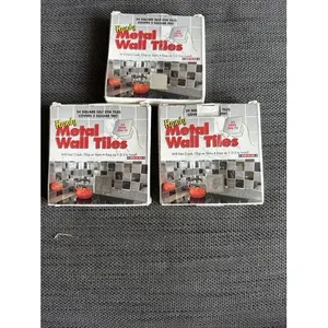 Prácticos azulejos de pared de Metal de porcelana esmaltada 3 pies cuadrados 23419 B 3 cajas 24 cuadrados cada 5mm para sala de estar Interior ladrillo refractario - Product Image 1