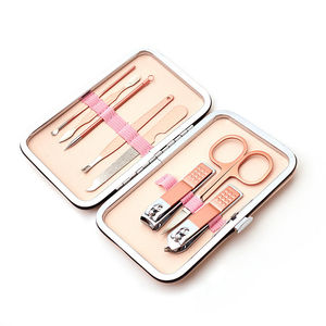 <b>Professional</b> Stainless Steel <b>Nail</b> Grooming Manicure Pedicure Tool <b>Kit</b> with 4 in 1 <b>Nail</b> Clipper Single Spring Bag Customized Logo - Product Image 1